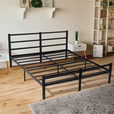 black steel bed frame that doesnt need a box spring|beds without box spring required.